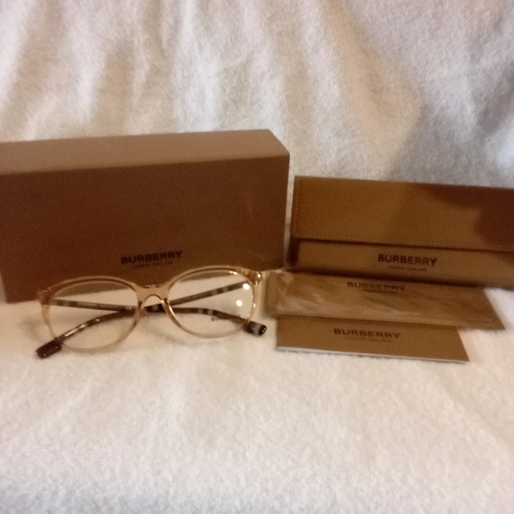Burberry Light Brown Transparent Glasses - Picture 4 of 4